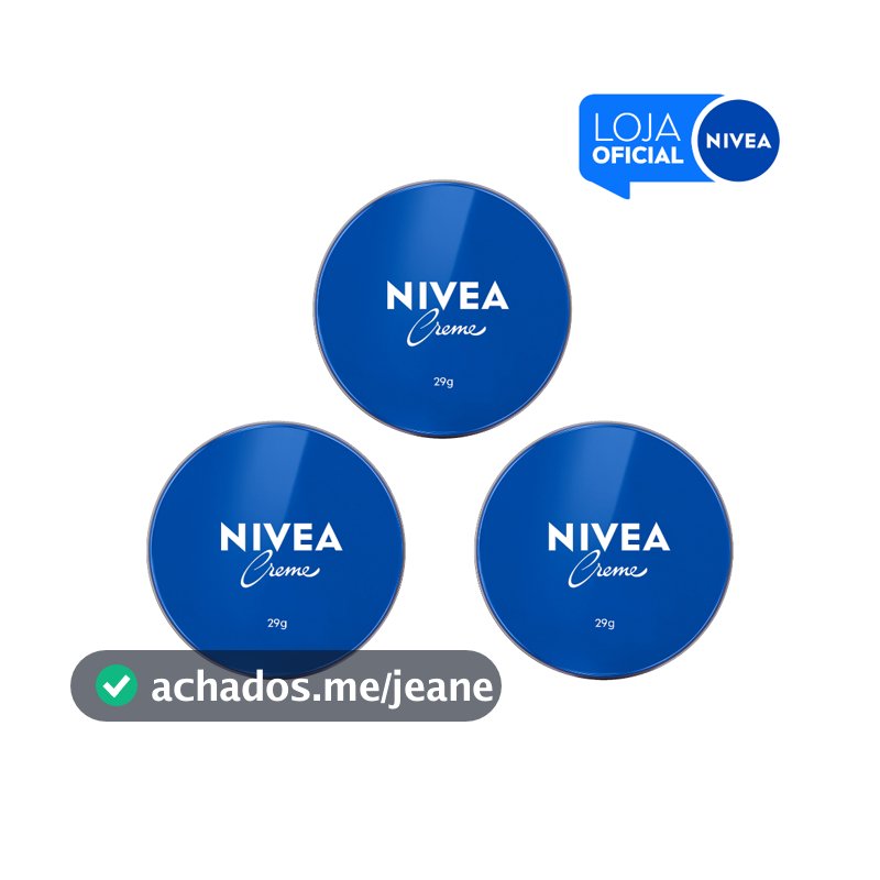 KIT NIVEA Creme Hidratante Lata 29g -  3 Unidades