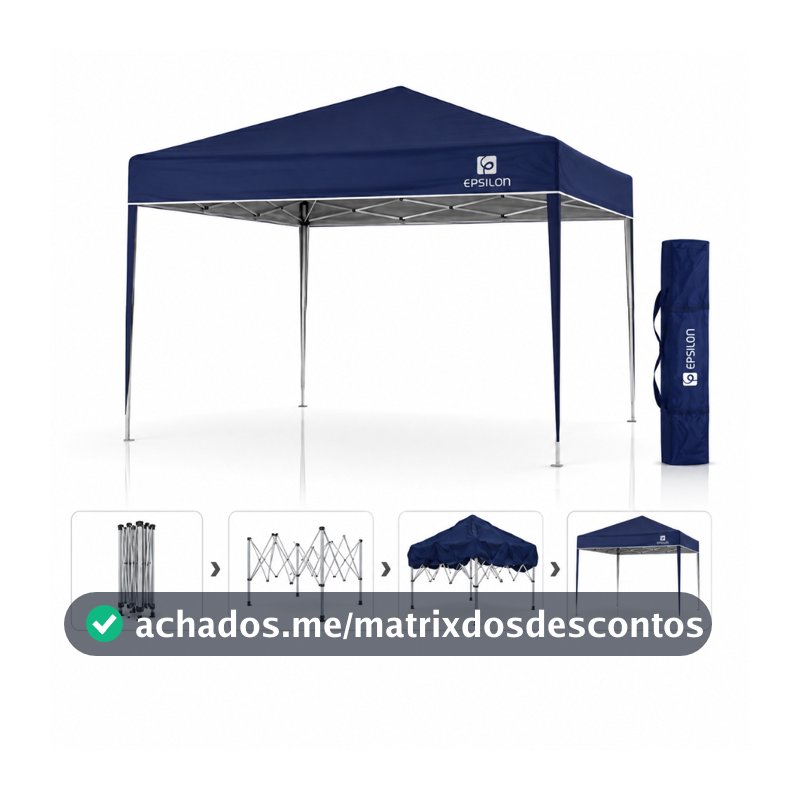 Tenda Personalizada Gazebo 3x3 Tenda Articulada Sanfonada Resistente  Barraca Praia Impermeável Eps-2543 Epsilon