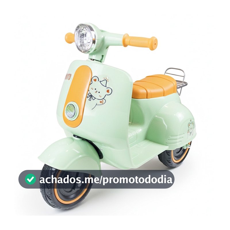 Mini Moto Elétrica Scooter Lambreta Retro Vintage Infantil 6v Cor Verde