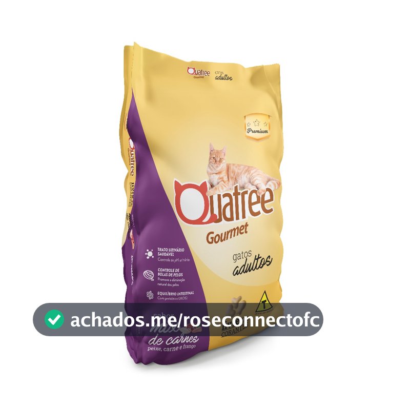 Ração Quatree Gourmet Gatos Adultos Mix de Carnes 3 kg