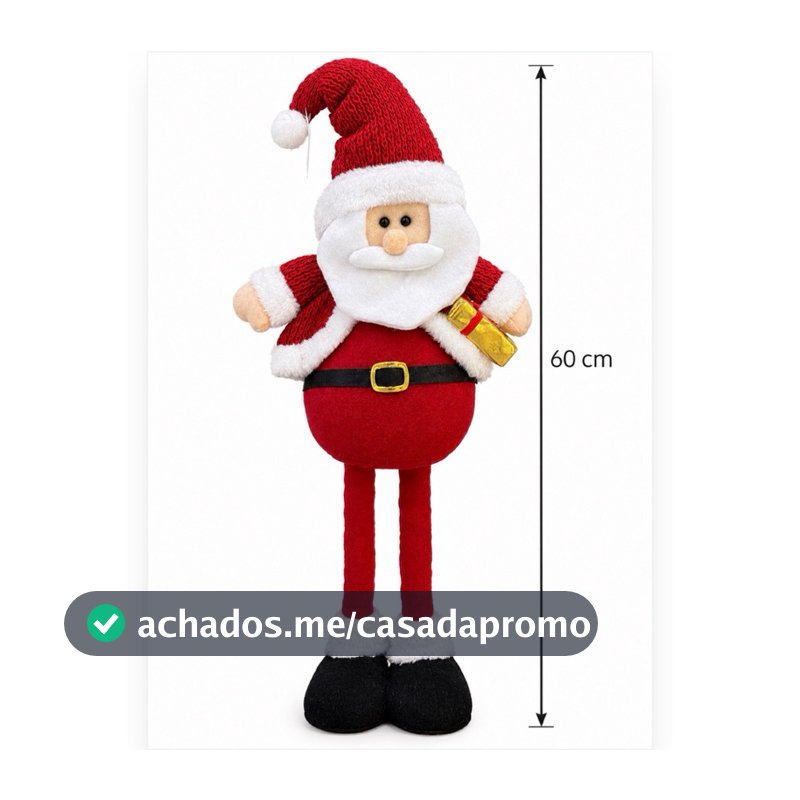 Pelúcia de Natal Gingerbread Boneco Decorativo Natalino Biscoito de Gengibre Enfeite Casa