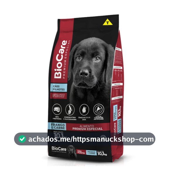 Ração BioCare Selection Cães Filhotes Carne e Frango 10,1kg