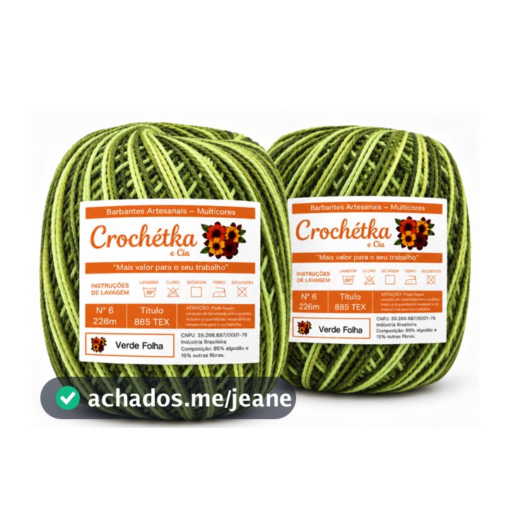 Kit 2 Barbantes Crochétka Multicores Fio 6 - Para Crochê - Qualidade e Maciez - Artesanato