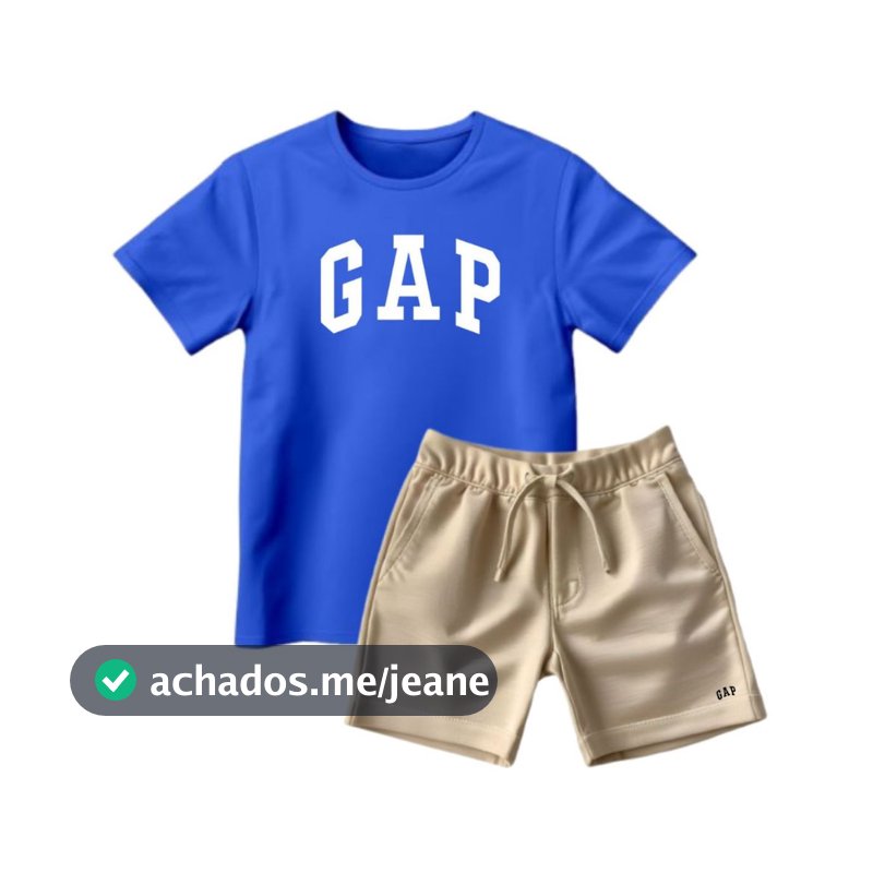 Conjunto Infantil Masculino Menino Camiseta e Short Algodão Casual