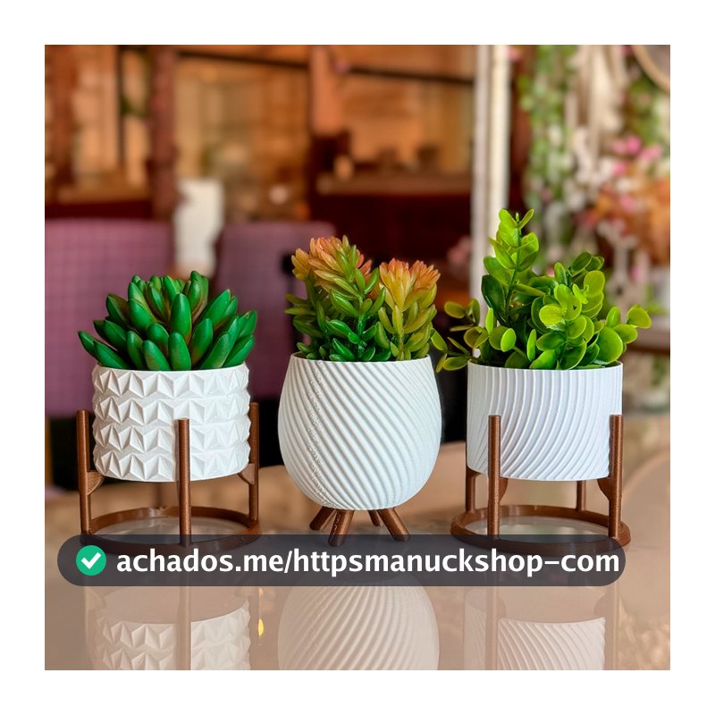 Kit de Vasos Cachepot Minimalista Texturas Vasinho Sala Decoração Delicada para Plantinhas Cactus