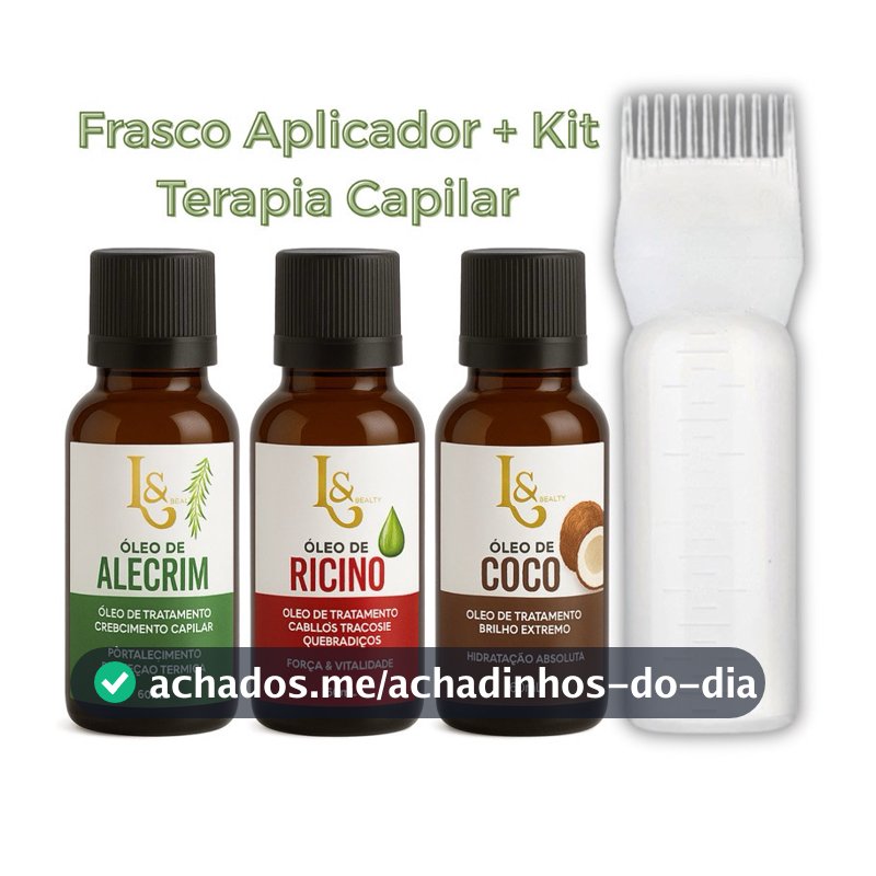Kit Terapia Capilar Misturinha Óleo de Coco + Rícino + Alecrim 60ml