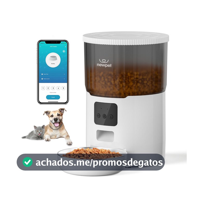 4l Alimentador De Ração Para Cães E Gatos Dispensador Newpet - Bivolt