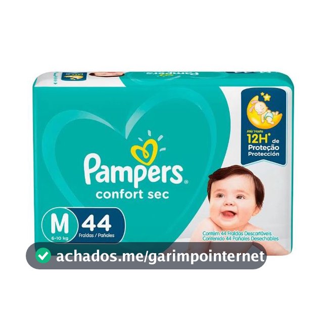 Fralda Descartável Confort Sec Máxima Absorção - Pampers