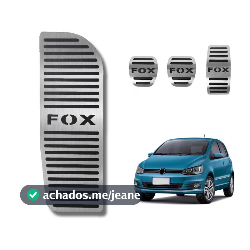 Kit Descanso De Pé + Pedaleira Aço  Inox Volkswagen Fox Manual