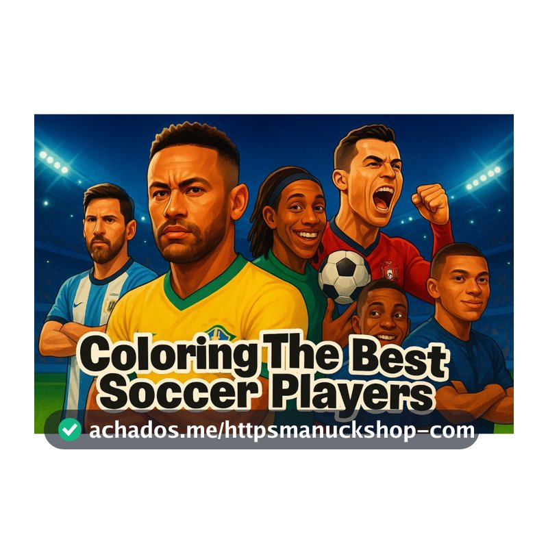 Livro de Colorir – The Best Soccer Players| Tema Futebol