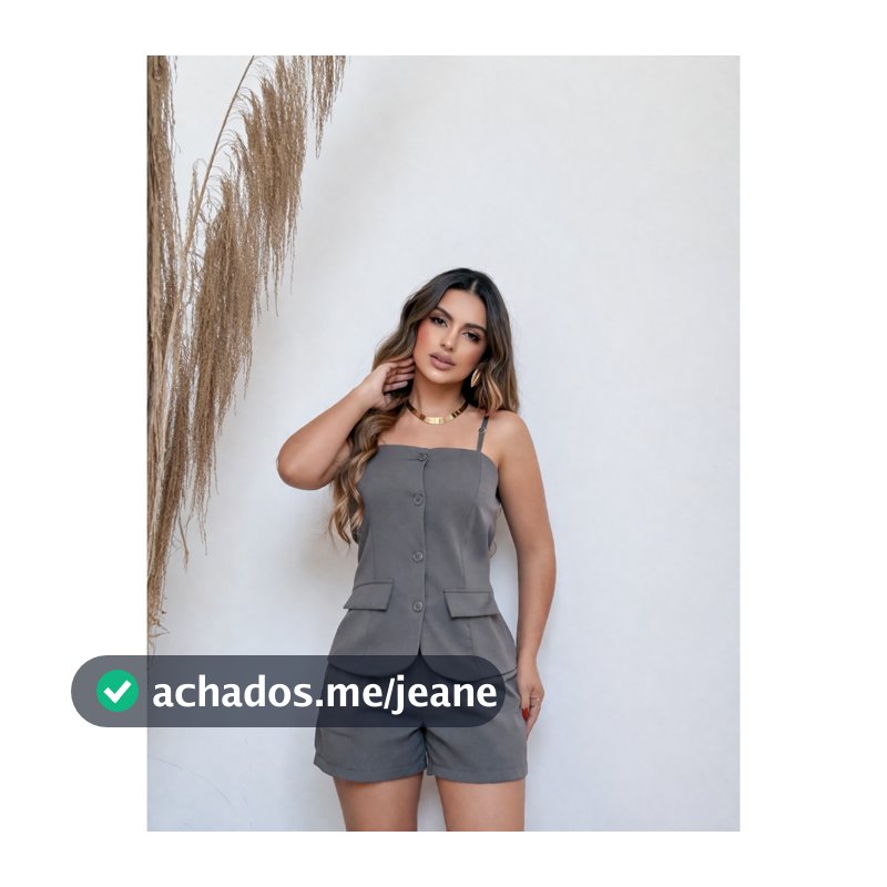 Conjunto Em Tecido de Alfaiataria Modelo Fabiola Feminino Com Alça Tamanho M G GG G1 G2 Varias Cores