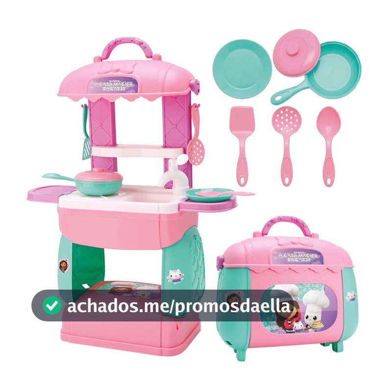 Cozinha De Brinquedo Infantil Completa Casa Mágica Da Gabby Com Acessórios - Bambola