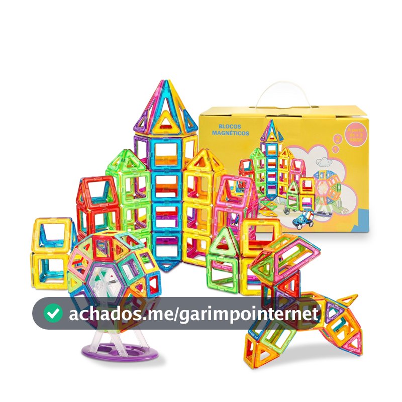 BRASTOY 120 Peças Blocos de construção magnéticos Brinquedo educativo para crianças