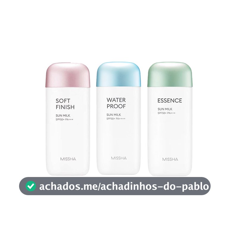 missha protetor solar Totalmente Seguro 70ml 3 Tipos