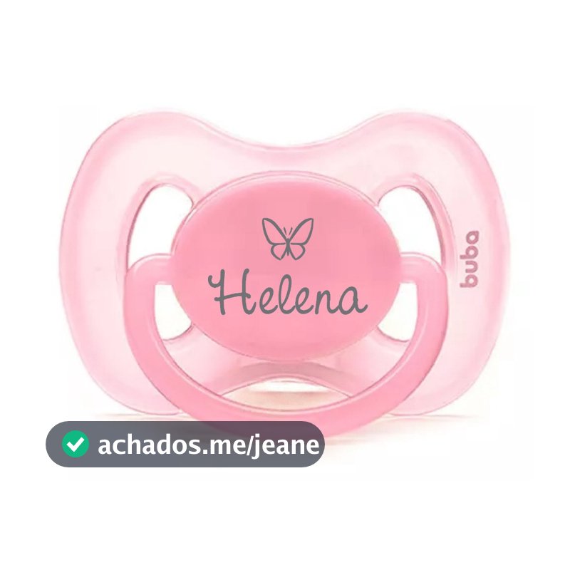 Chupeta Bebê com Nome Personalizada Silicone Buba Original