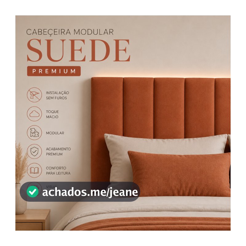 Kit Cabeceira de Cama Casal Autocolante Premiun Quarto Estofada Luxo Envio Full