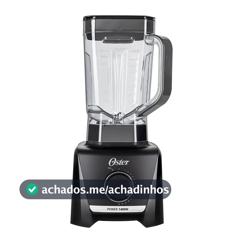 Liquidificador Oster Preto 3,2 Litros 15 Velocidades + Pulsar Preto 220V