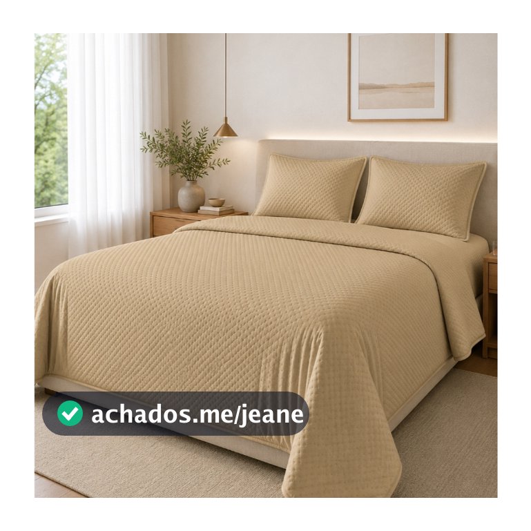 Kit Colcha Cobre Leito Estampado 03 Peças Dupla Face Matelado Ultrassonico Estilo e Elegancia