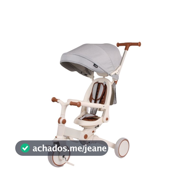 Triciclo E-lite Trike c/ Pedal Off White Cinza Premium Baby
