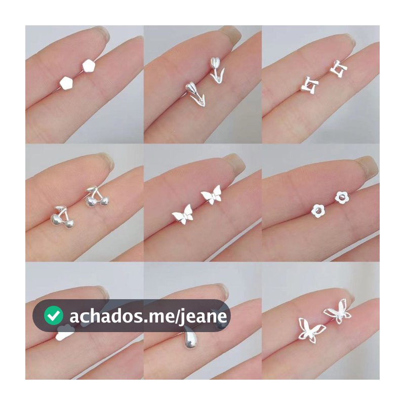 925 Brincos Silver Stud/De Design Simples Para Meninas Estilo ins Novo