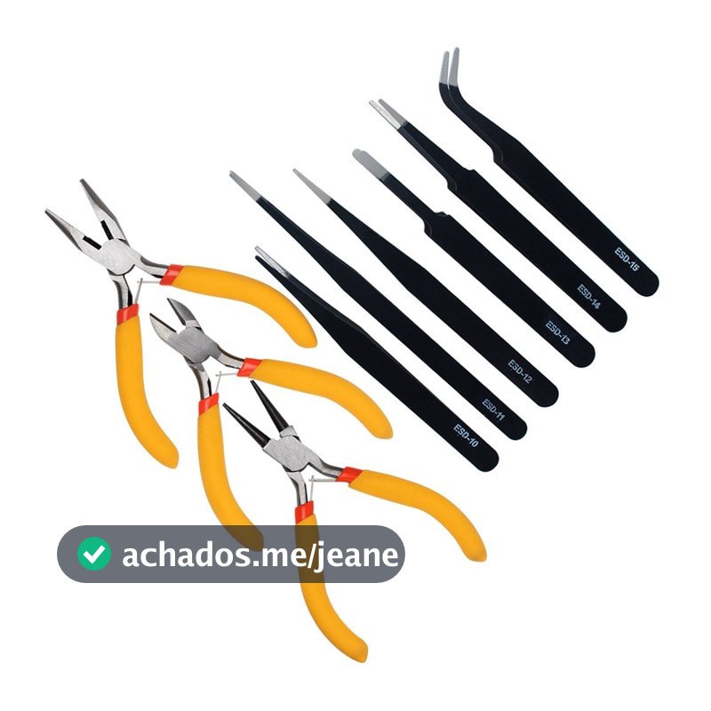 Kit  Alicates Bijuteria Semijoia Artesanato Pesca Pinças Eletrônica