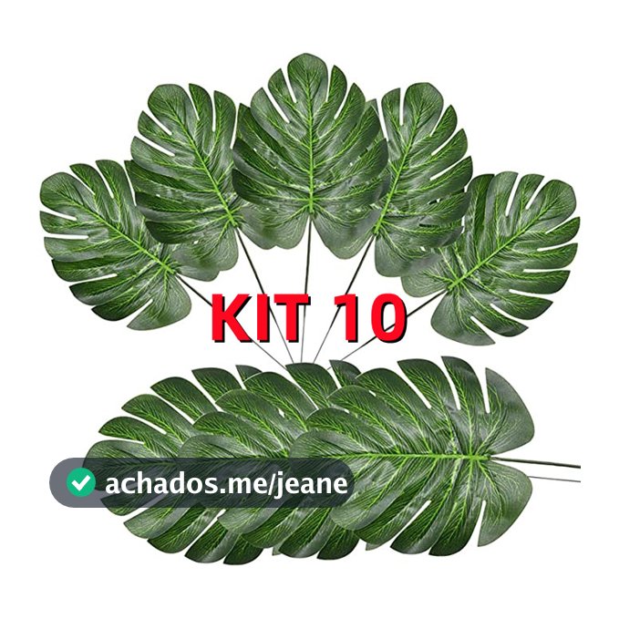 10 Folhas Artificial Verde Planta, Folhas Artificiais Para Decoração, Folhagens Artificiais Para Decoração