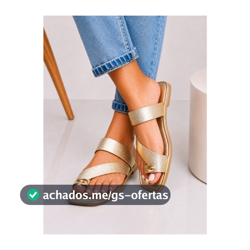 Sandália rasteira feminina Anel Dedo Flat leve confortável elegante rasteirinha feminina luxo