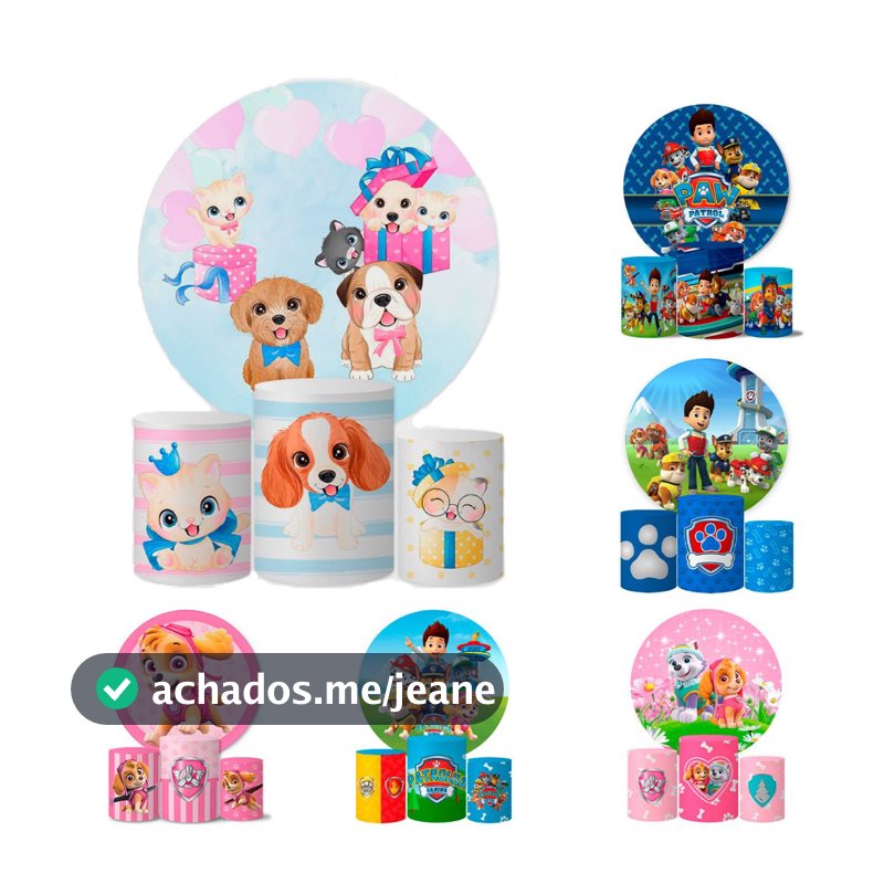 Trio Capas Cilindros + Painel Veste Fácil Pat Rosa