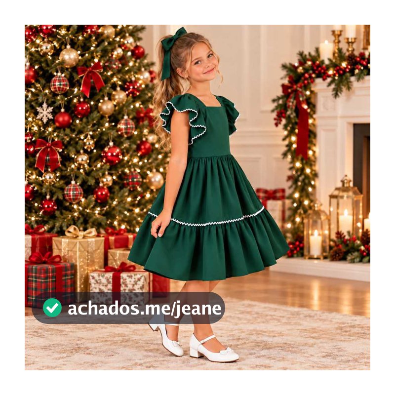 Vestido Infantil Menina Com Amarração  Festa Aniversário Casamento  Batismo Formatura Ensaio  Natal.