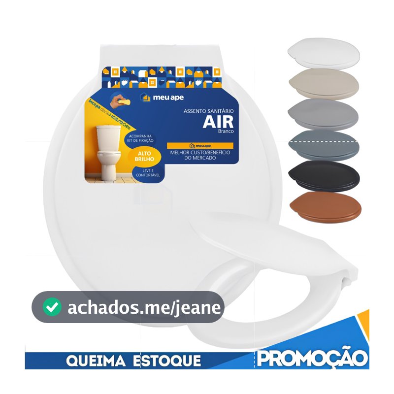 Assento Sanitário Tampa Vaso Redondo Oval Universal Basico Deca Celite Icasa Logasa Incepa Air