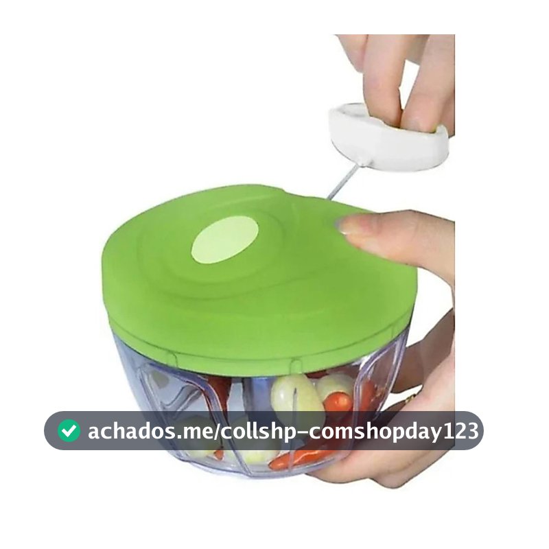 Mini Processador E Triturador De Alimentos Manual 3 Laminas 400ML1UNI