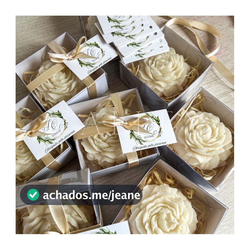 Lembrancinha personalizada Vela Floral - Valley
