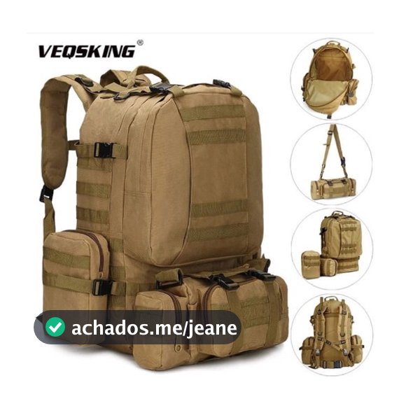Mochila Grande modular defender 60L tática Militar