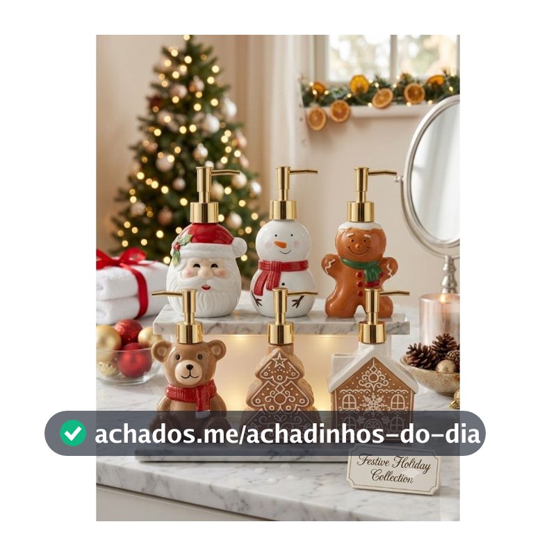 Porta Sabonete Líquido De Natal