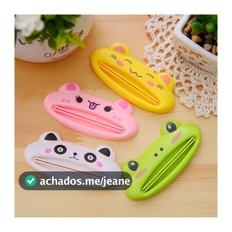 6 Pcs Dispensador De Pasta De Dente Multifuncional Em Formato De Animal Fofo Para Banheiro / Limpeza Facial
