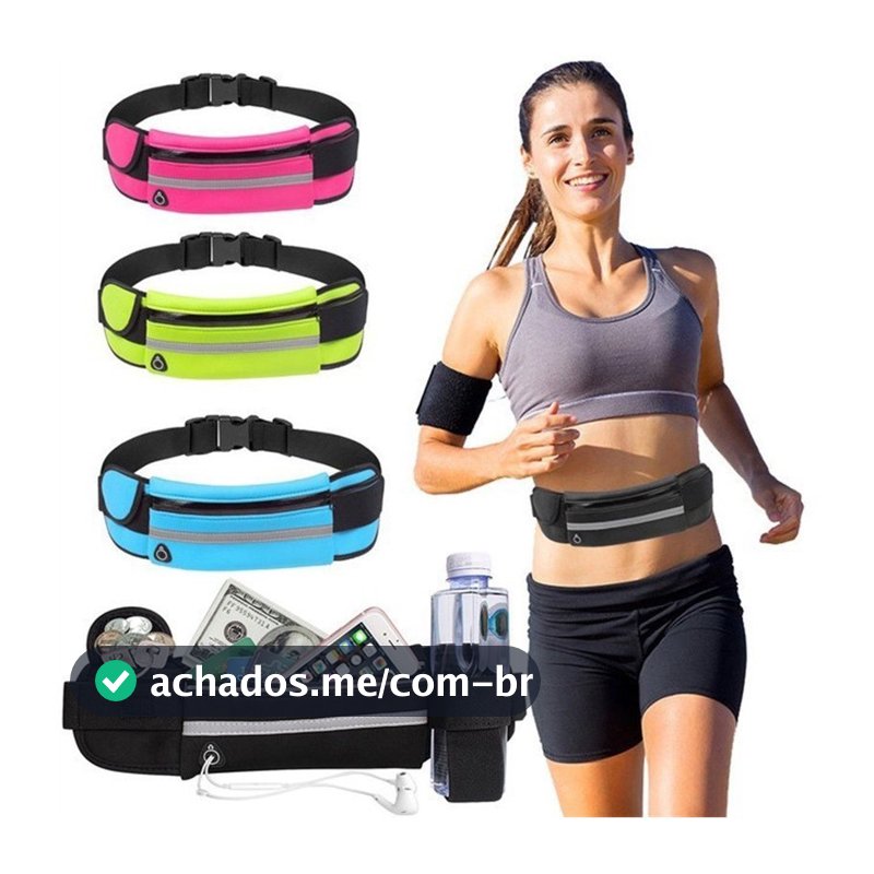 Bolsa Pochete Unissex Esportiva Slim Leve impermeável porta celular Porta Garrafa Zum