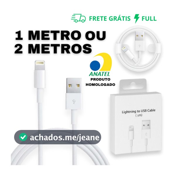 CABO PARA IOS USB DE CARREGAMENTO RÁPIDO DE 1M OU 2M PARA IOS COMPATÍVEL IPHONE