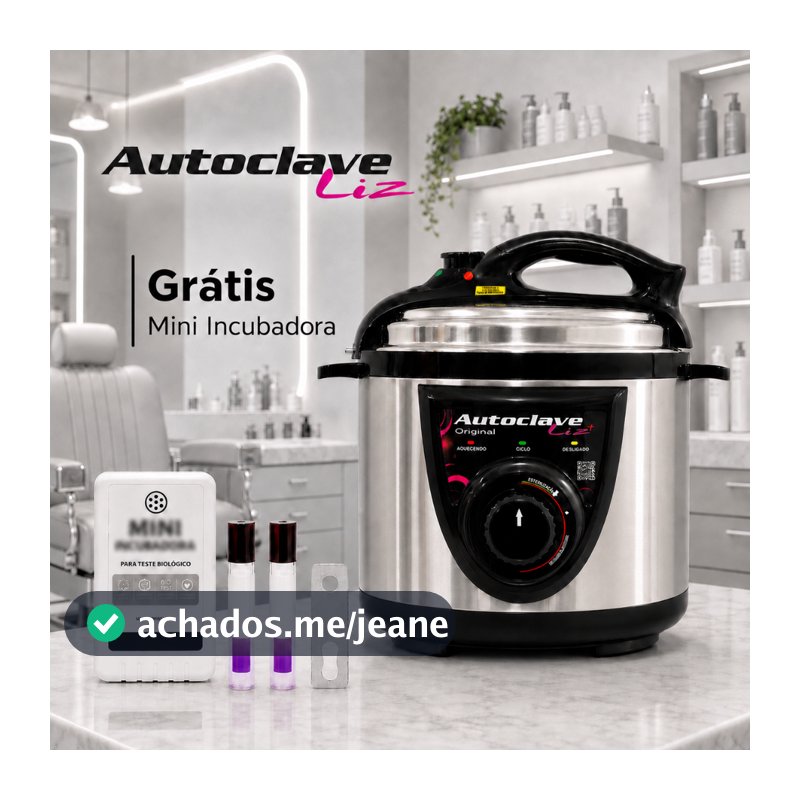 Autoclave Liz C/ Registro Anvisa - Incluso Mini Incubadora -  Várias Cores - Para Manicure, Pedicure, e Salão de Beleza