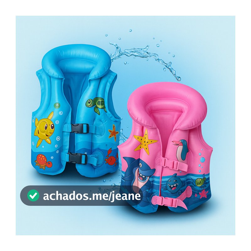 Boia Infantil Colete 3 Tamanhos Inflável Brinquedo Piscina Praia Lago