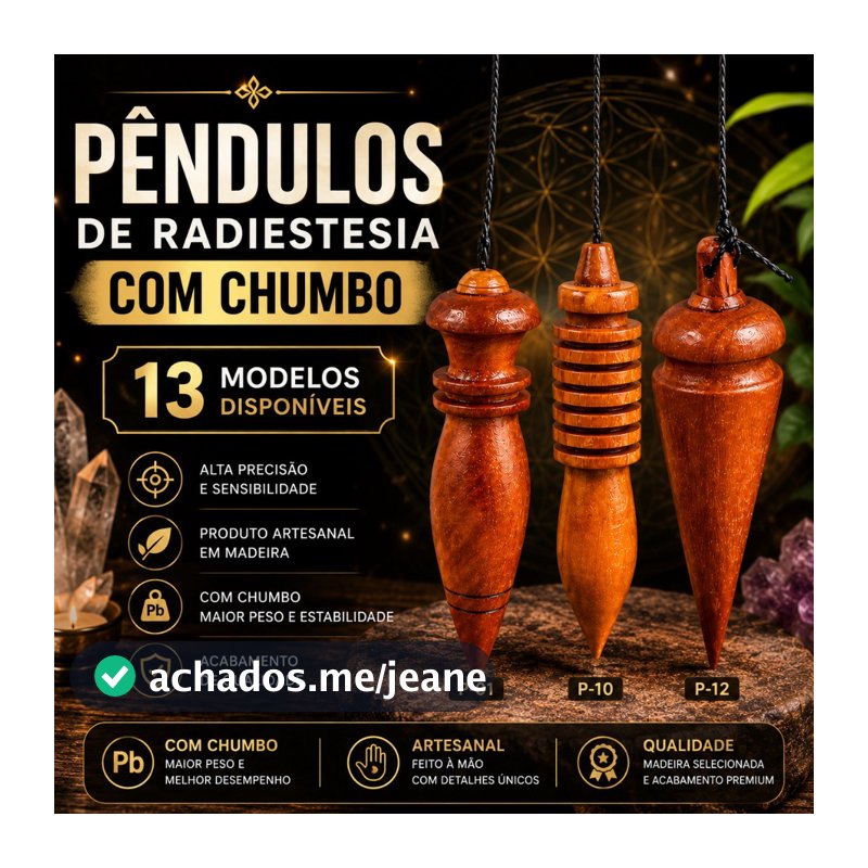 Pêndulos para Radiestesia com Chumbo | Diversos Modelos Disponíveis