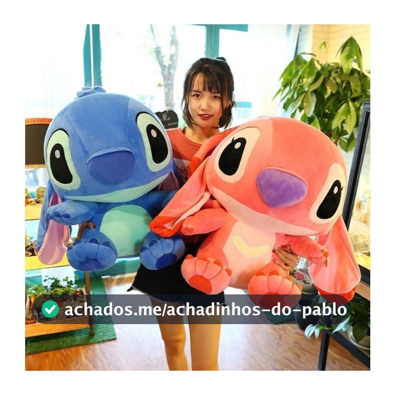 Urso de Pelúcia Gigante Lilo Stitch ou Angel Antialérgico - Brinquedo Criativo