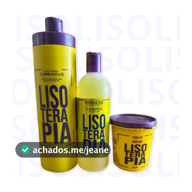 Kit Máscara Redutora Lisoterapia + Shampoo Anti Resíduos + Máscara Reconstrutora