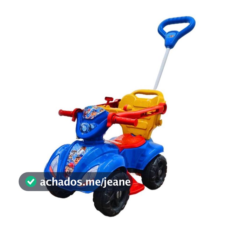 Quadriciclo 1 a 3 Anos - Até 30kg Carro Passeio Menino - Ajustavel Altura e Profundidade - Queen Shop