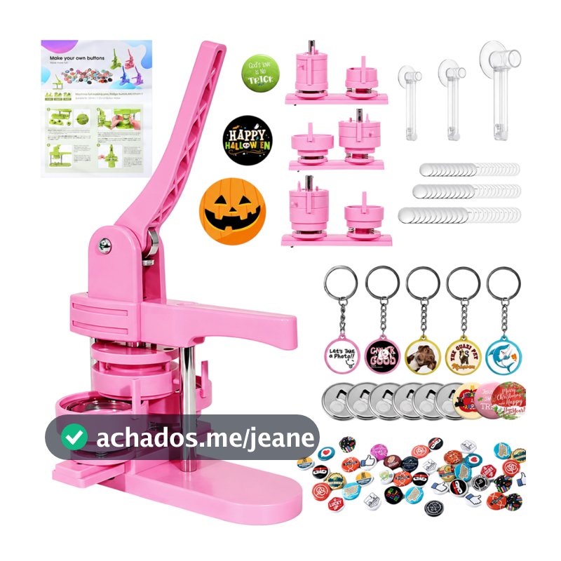 3 Kit Conjunto de Máquina de Crachá Deslizante Máquina De Button, Botão, Broche, Crachá 32/44/58mm 150 Boton