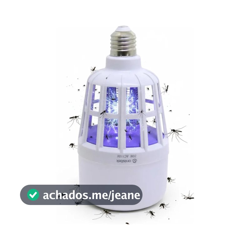 Lâmpada Luminária 20W Mata Mosquito Onistek ON-LU112 LED Armadilha Anti-Insetos Sem Veneno 110V 127V Cor Branca