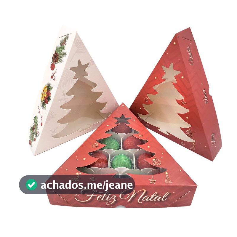 10 Caixas Árvore De Natal - 10 Doces/Multiuso.
