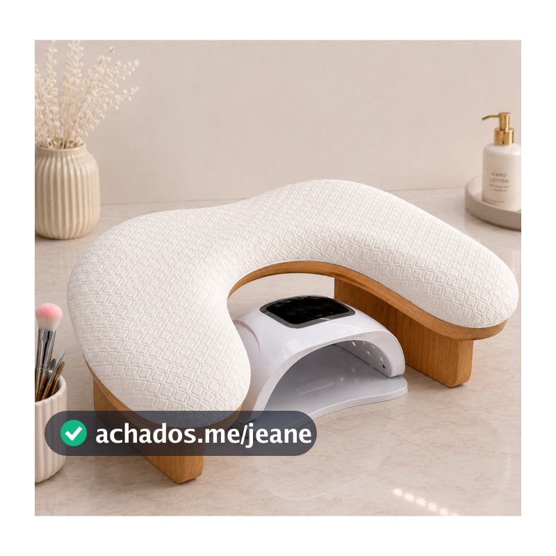Apoio de Mão Punho Angel Nail Designer Manicure Natural Sintético