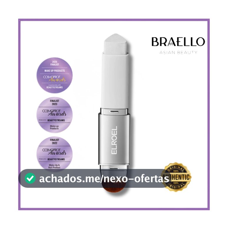 Elroel Blanc Cover Stick White UV Protection Base Coreana Que Muda De Cor 13g