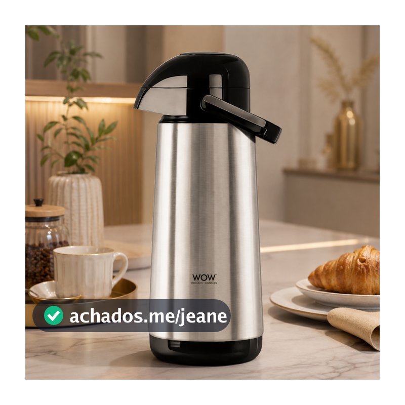 Garrafa Térmica Inox Café Bomba De Pressão 1,9L