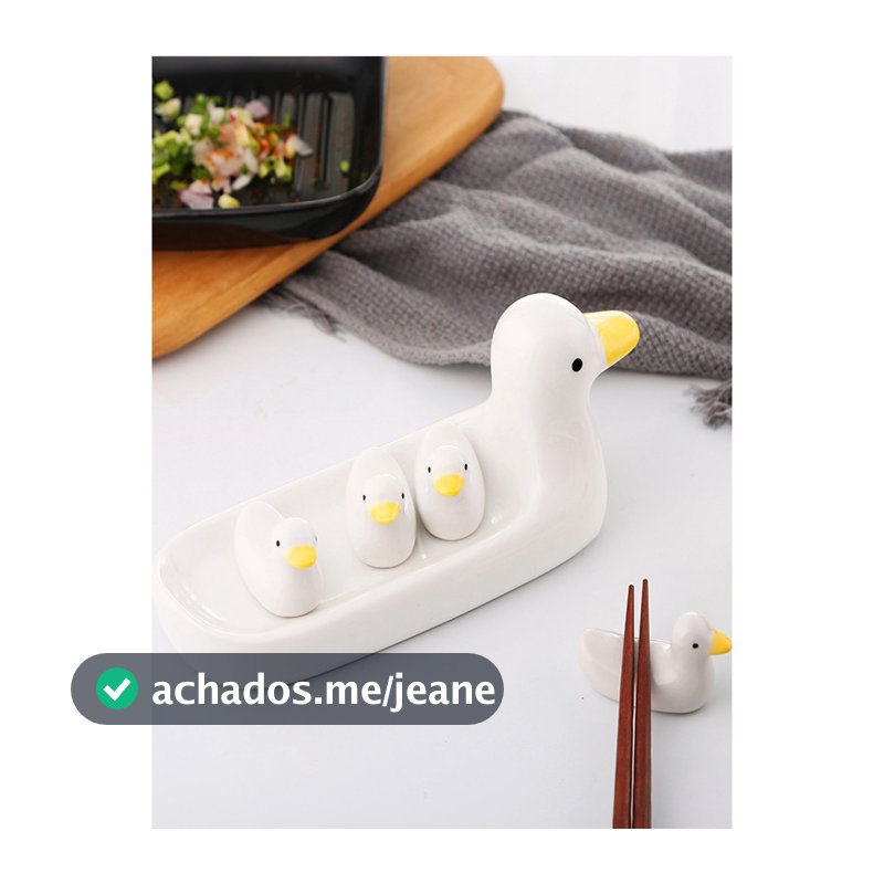 Japonês criativo patinho pauzinho resto pauzinho gaiola caixa de armazenamento mesa jantar cerâmica pauzinho resto cozin